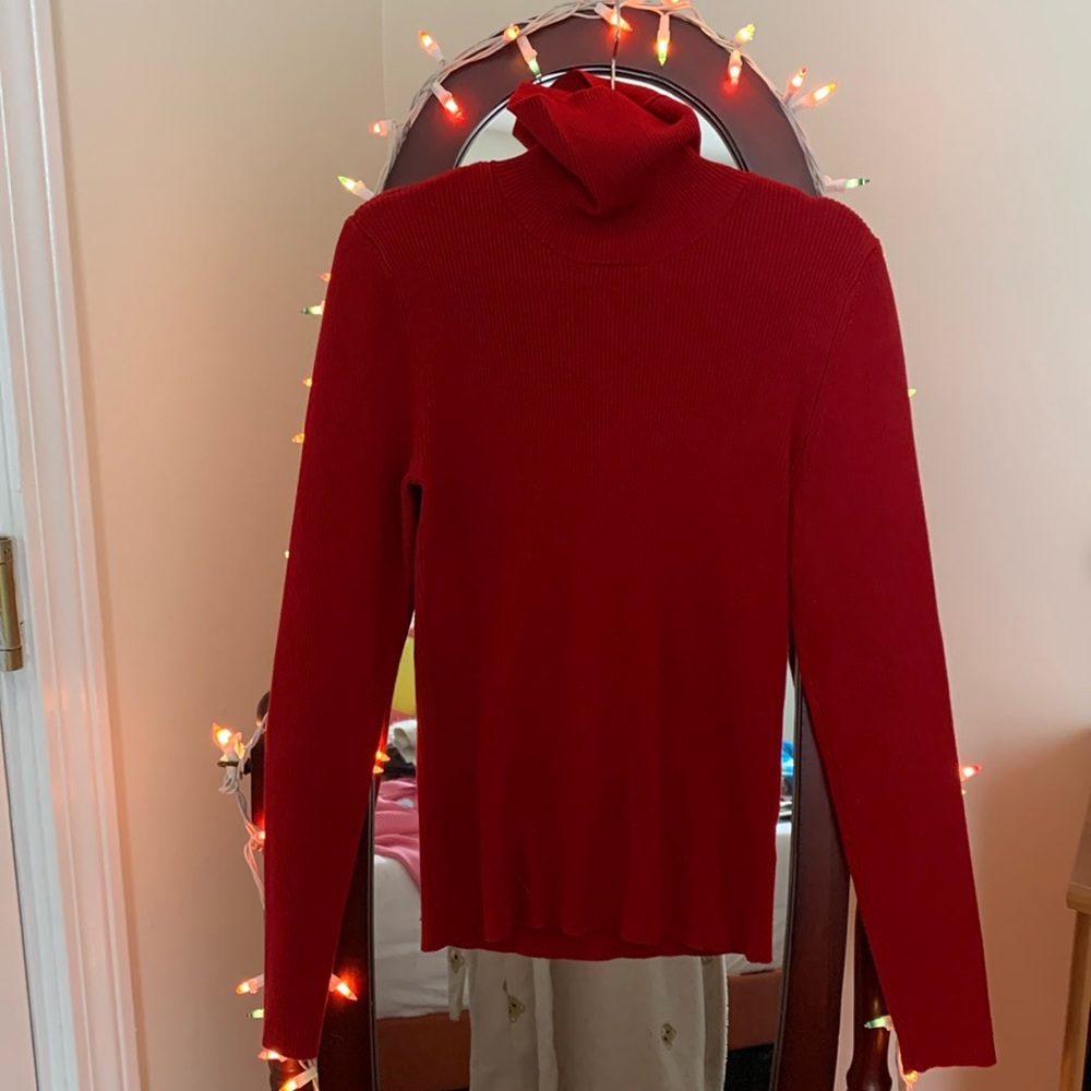 Vibrant ribbed turtleneck